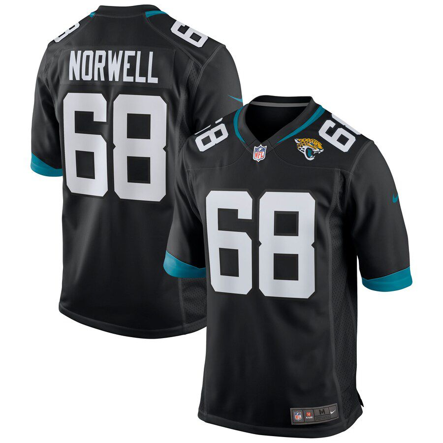 Men Jacksonville Jaguars #68 Andrew Norwell Nike Black Game NFL Jersey